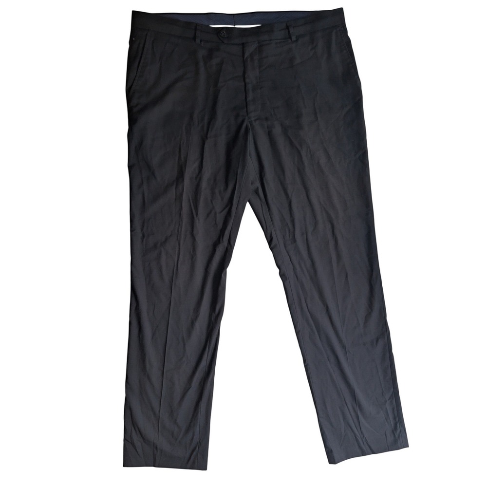 Tommy Hilfiger Mens Dress Pants 38W x 32L Navy Blue Flat Front Stretch Trousers